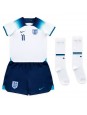 Anglie Marcus Rashford #11 Domácí dres pro děti MS 2022 Krátký Rukáv (+ trenýrky)